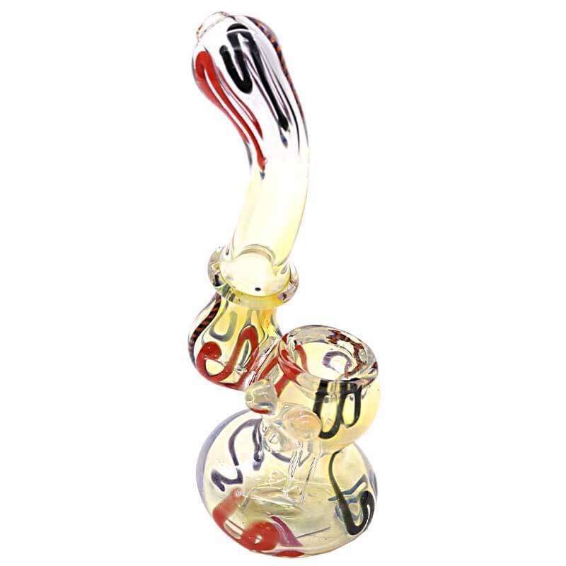 Spiral Fumed Three Dotted Bubbler (10258) | 6 inch | Assorted Colors product image